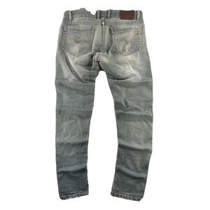 Diesel Industry Jeans Mens 35x30 Blue Light Wash Slim Tapered Distressed Stretch